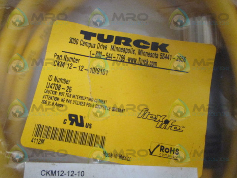 TURCK CKM12-12-10/S101 CABLE * NEW IN FACTORY BAG *