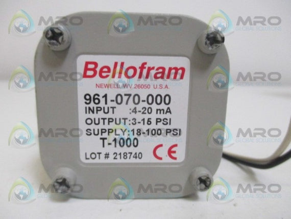 BELLOFRAM 961-070-000 TRANSDUCER * USED *