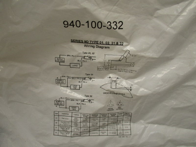 NUMATICS 940-100-332 * NEW IN FACTORY BAG *