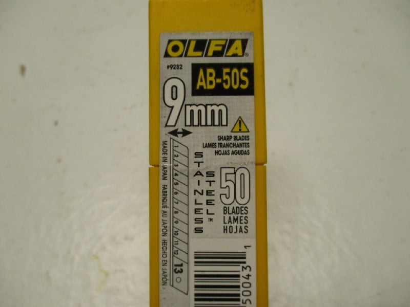 OLFA AB-50S (PKG OF 50) * NEW IN ORIGINAL PACKAGE *