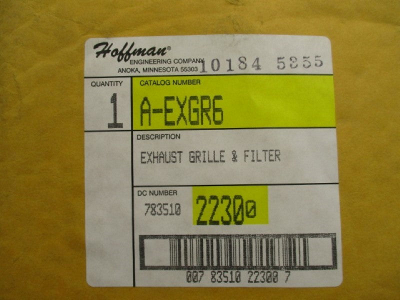 HOFFMAN A-EXGR6 (AS PICTURED) * NEW IN FACTORY BAG *