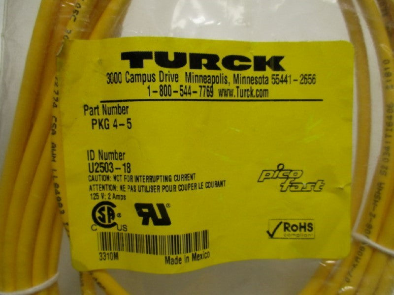 TURCK PKG4-5 * NEW IN FACTORY BAG *