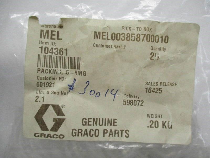 GRACO 104361 (PKG OF 20) * NEW IN FACTORY BAG *