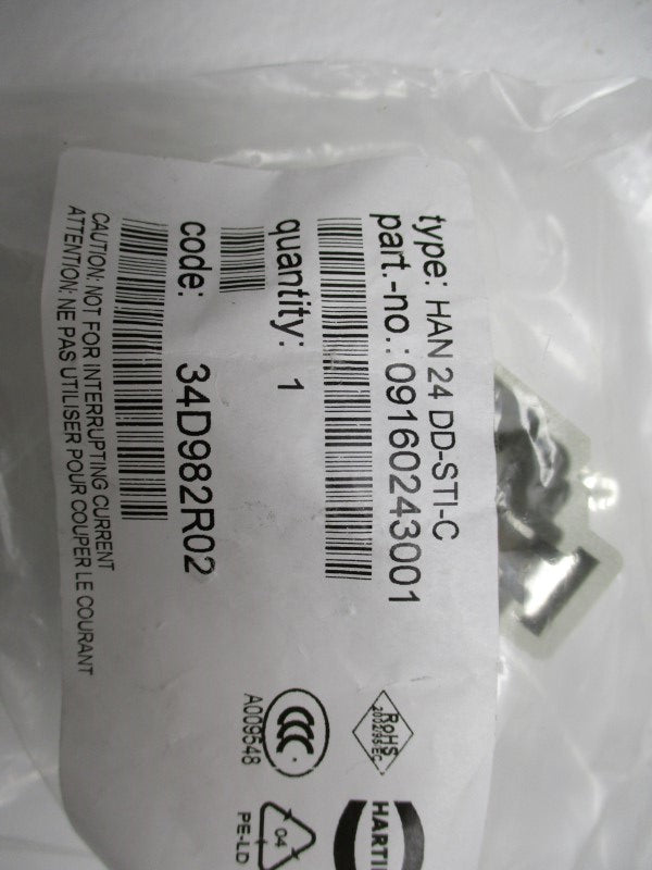 HARTING HAN24DD-STI-C * NEW IN FACTORY BAG *