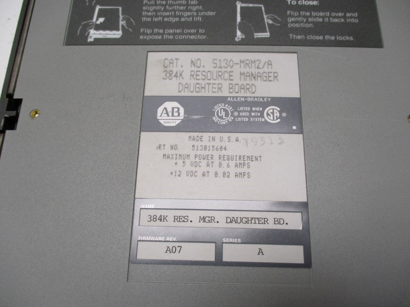 ALLEN BRADLEY 5130-RM1 MANAGER MODULE SER. A F/W: A06 * REMANUFACTURED *