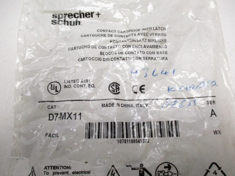 SPRECHNER+SCHUH D7-MX11 * NEW IN FACTORY BAG *