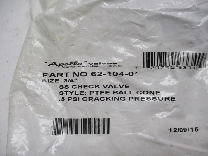 APOLLO 62-104-01 * NEW IN FACTORY BAG *