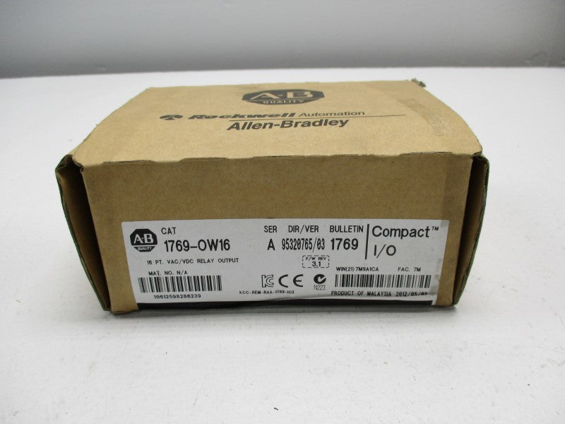 ALLEN BRADLEY 1769-OW16 SER. A DATE: 2012 * FACTORY SEALED *