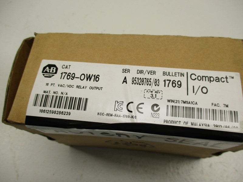 ALLEN BRADLEY 1769-OW16 SER. A DATE: 2012 * FACTORY SEALED *