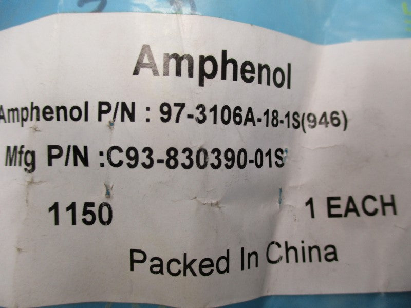 AMPHENOL 97-3106A-18-1S(946) * NEW IN FACTORY BAG*