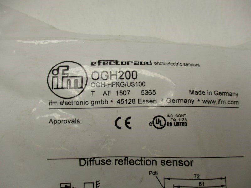 IFM EFECTOR OGH200 * NEW IN FACTORY BAG *