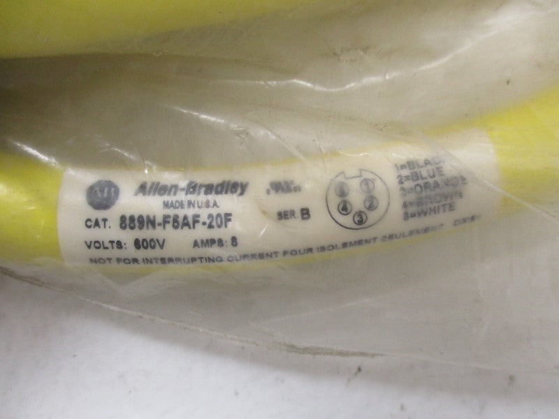 ALLEN BRADLEY 889N-F5AF-20F MINI STRAIGHT CABLE SER. B * NEW IN FACTORY BAG *