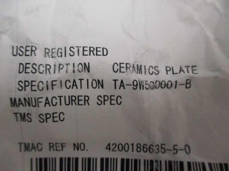 INDUSTRIAL MRO TA-9W5G0001-B NSNP