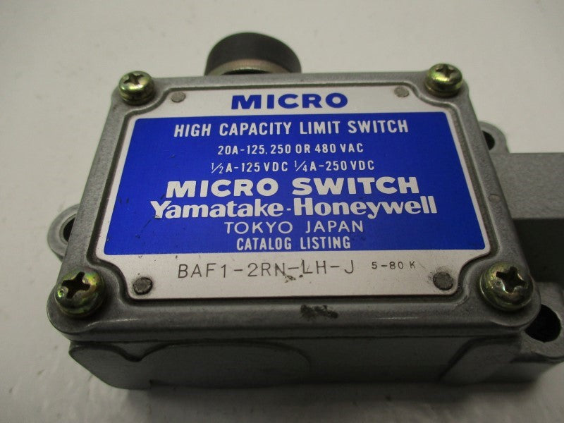 MICRO SWITCH BAF1-2RN-LH-J UNMP