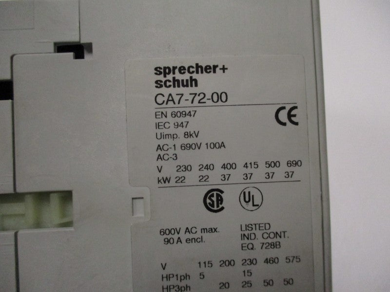 SPRECHNER+SCHUH CA7-72-00-120 110/120V  NSMP