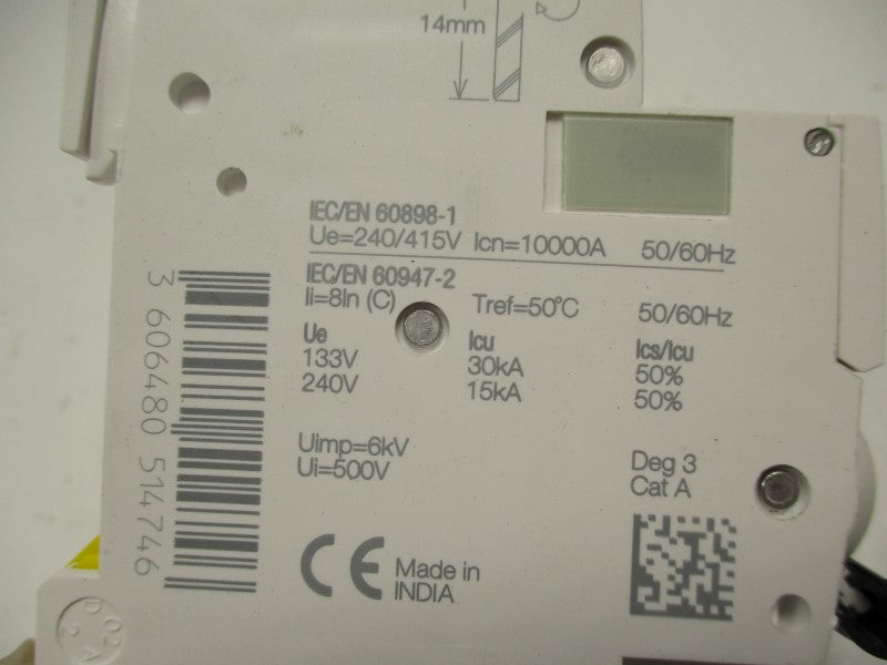 SCHNEIDER ELECTRIC IC60H-C20A CIRCUIT BREAKER 20A NSNP
