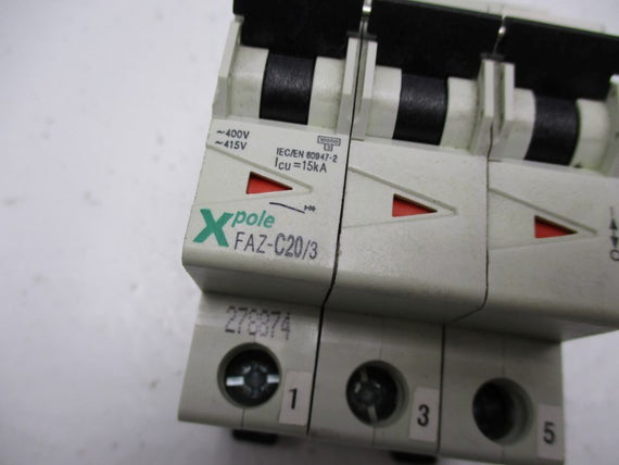 KLOCKNER MOELLER 278874 CIRCUIT BREAKER 20A UNMP