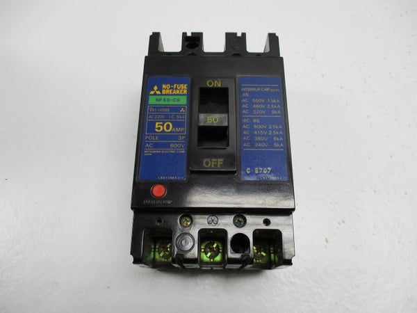 MISUBISHI NF50-CS CIRCUIT BREAKER  50A 600VAC NSNP