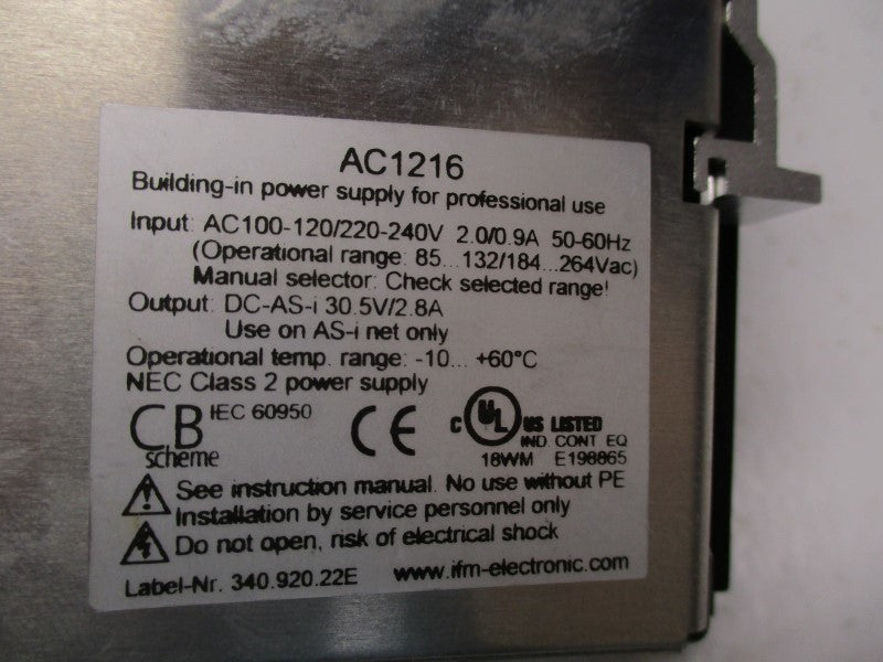 IFM EFECTOR AC1216 NSMP