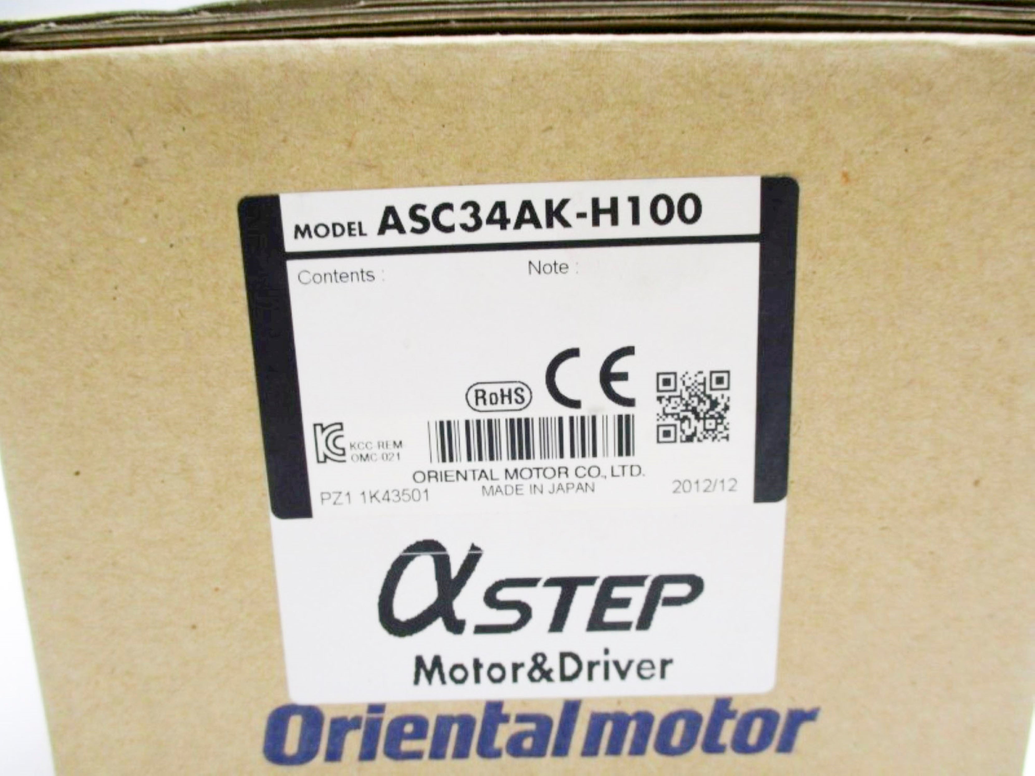 ORIENTAL MOTOR ASC34AK-H100 NSMP