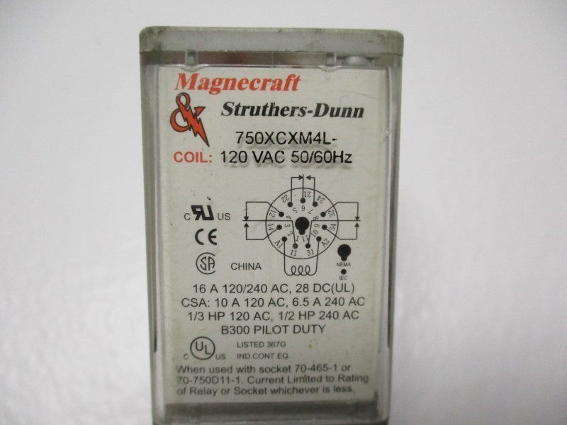 MAGNECRAFT 750XCXM4L-120A 120VAC UNMP