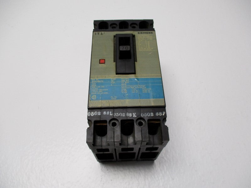 SIEMENS ED43B070 70A 480VAC UNMP