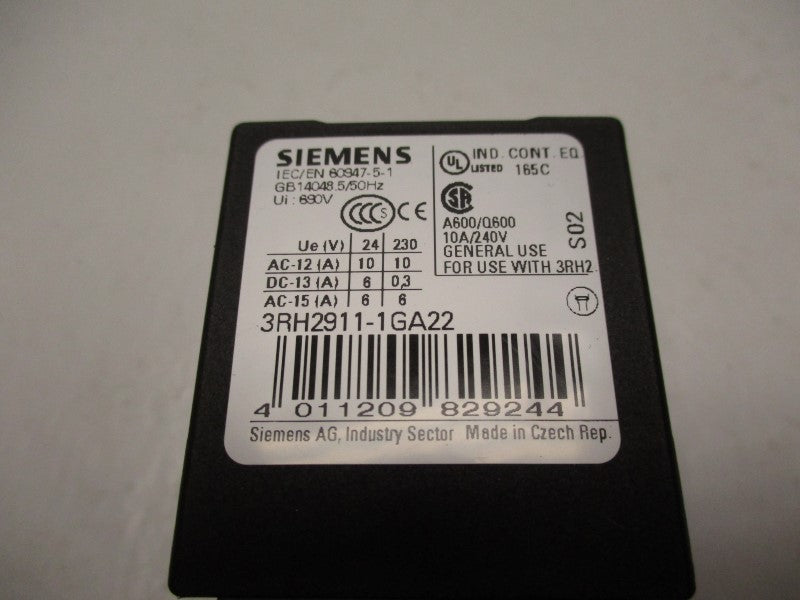 SIEMENS 3RH2911-1GA22 NSNP