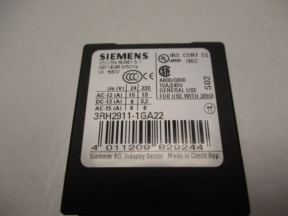 SIEMENS 3RH2911-1GA22 NSNP