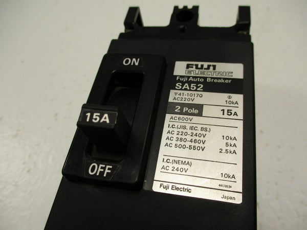 FUJI ELECTRIC SA52 CIRCUIT BREAKER 15A NSNP