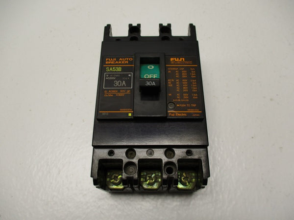 FUJI ELECTRIC SA53B CIRCUIT BREAKER 30A NSNP