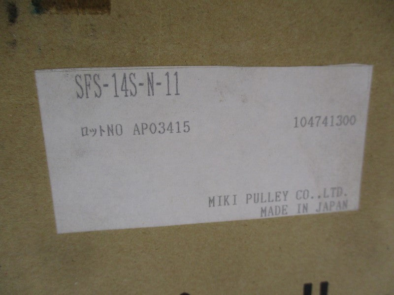 MIKI PULLEY SFS-14S-N-11 AP03415 NSMP