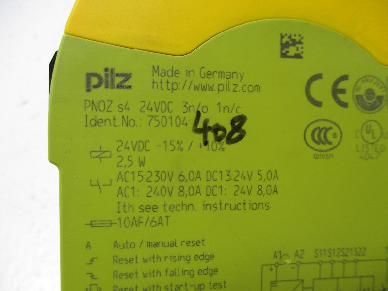PILZ PNOZ-S4-24VDC-3N/O-1N/C UNMP