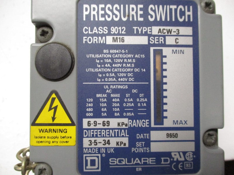 SQUARE D 9012ACW3 SER. C NSNP