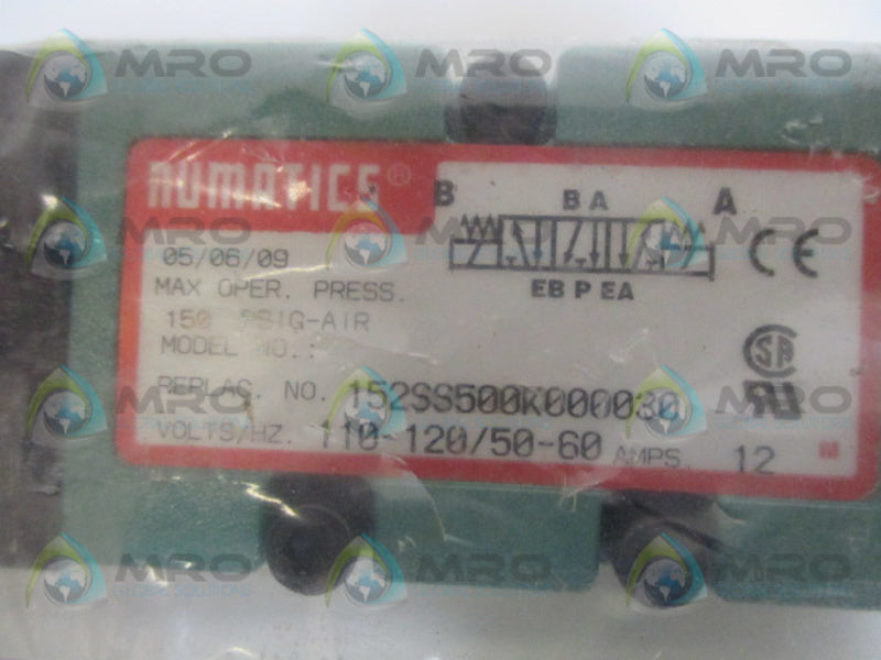 NUMATICS 152SS500K000030 VALVE 120V * NEW IN FACTORY BAG *