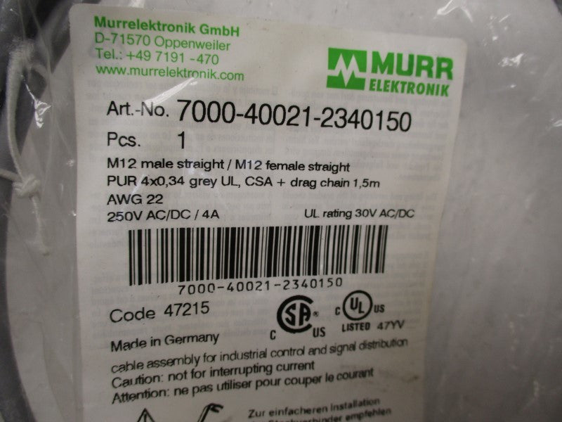 MURR ELEKTRONIK 7000-40021-2340150 NSMP