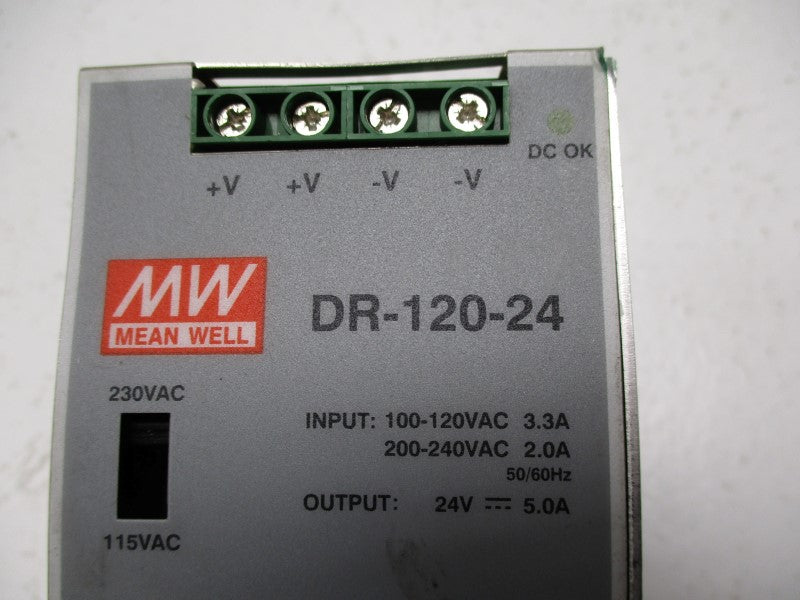 MEAN WELL DR-120-24 100-240VAC 2.0-3.3A UNMP