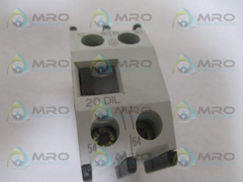 KLOCKNER MOELLER 20DIL AUXILIARY CONTACT * NEW NO BOX *