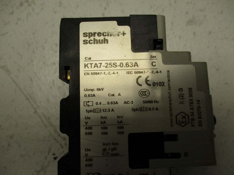 SPRECHER+SCHUH KTA7-25S-0.63A 0.4-0.63A UNMP