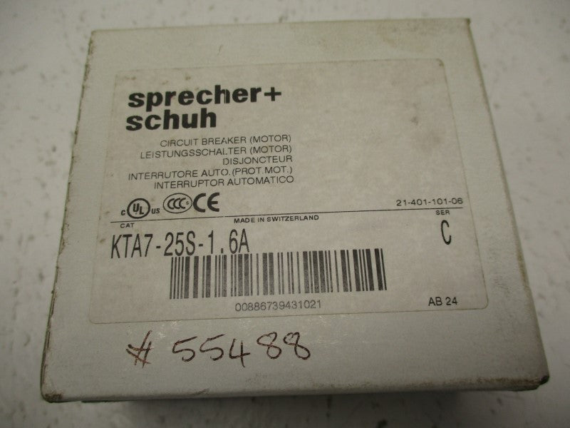 SPRECHER+SCHUH KTA7-25S-1.6A 1.0-1.6A NSMP
