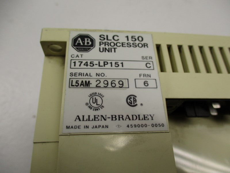 ALLEN BRADLEY 1745-LP151 SER. C F/W 6 UNMP