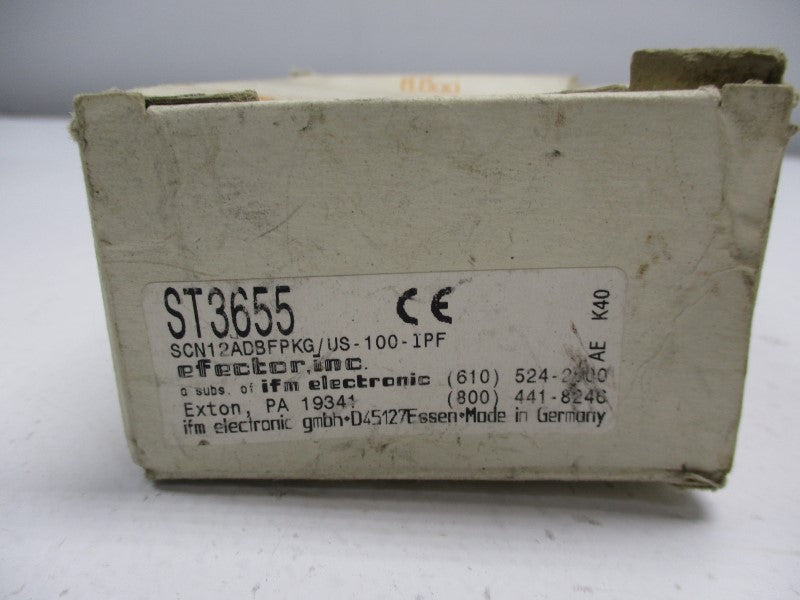 IFM EFECTOR ST3655 SCN12ADBFPKG/US-100-IPF 20-36VDC NSMP