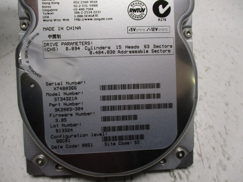 SEAGATE ST34321A 9K2003-304  UNMP