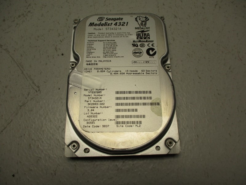SEAGATE ST34321A 9K2003-302 F/W 3.04 NSNP