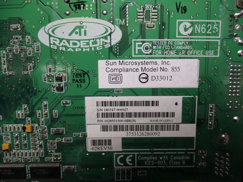 ATI RADEON GRAPHICS 109-85500-01 UNMP