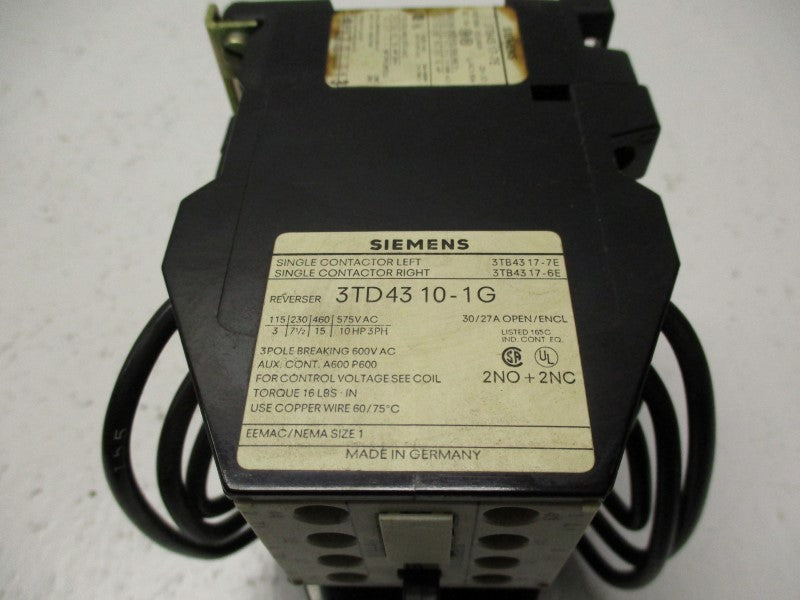 SIEMENS 3TD4310-1G 115V UNMP