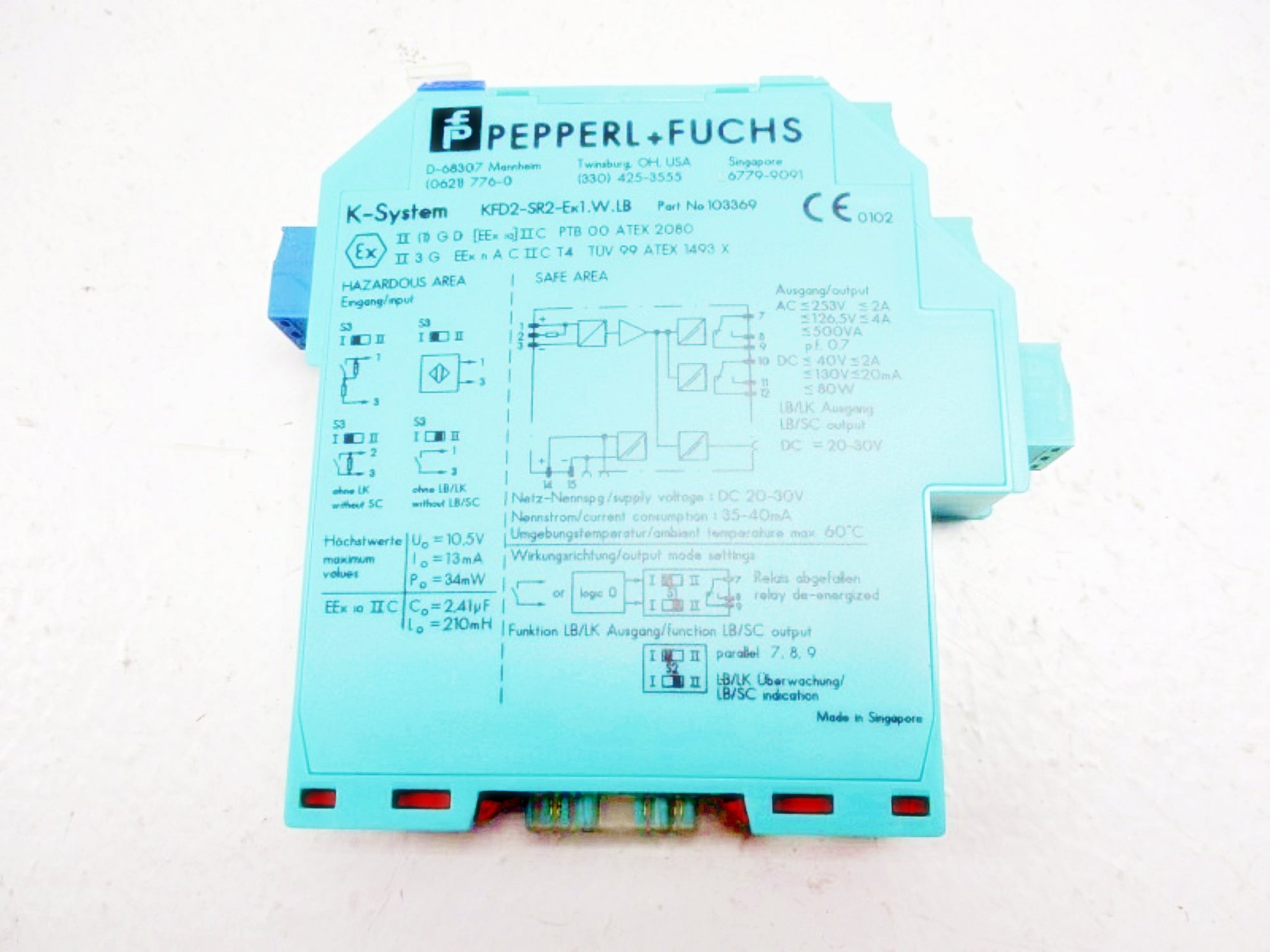 PEPPERL+FUCHS KFD2-SR2-EX1.W.LB NSNP