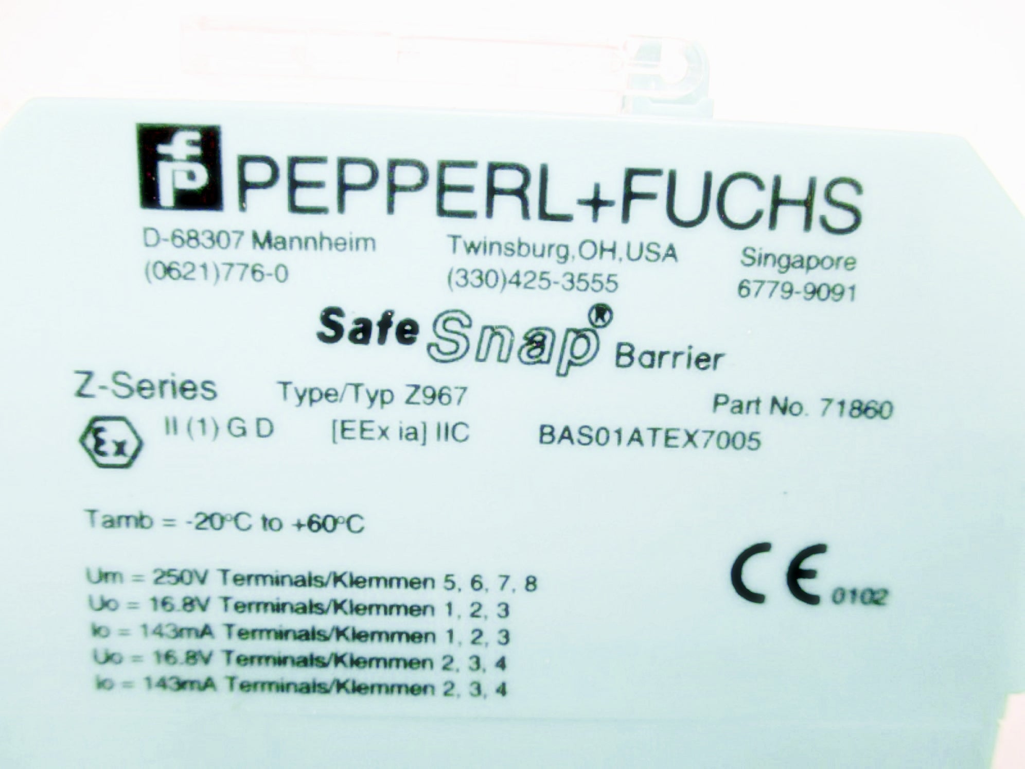 PEPPERL+FUCHS Z967 NSMP