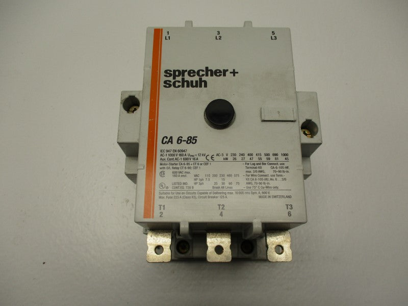 SPRECHER+SCHUH CA6-85-11 110V50/127V60 NSMP