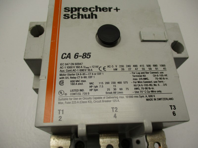 SPRECHER+SCHUH CA6-85-11 110V50/127V60 NSMP