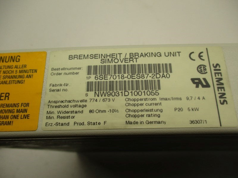 SIEMENS 6SE7018-0ES87-2DA0 NSMP